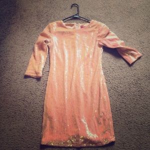 Sequined pink dress size 8